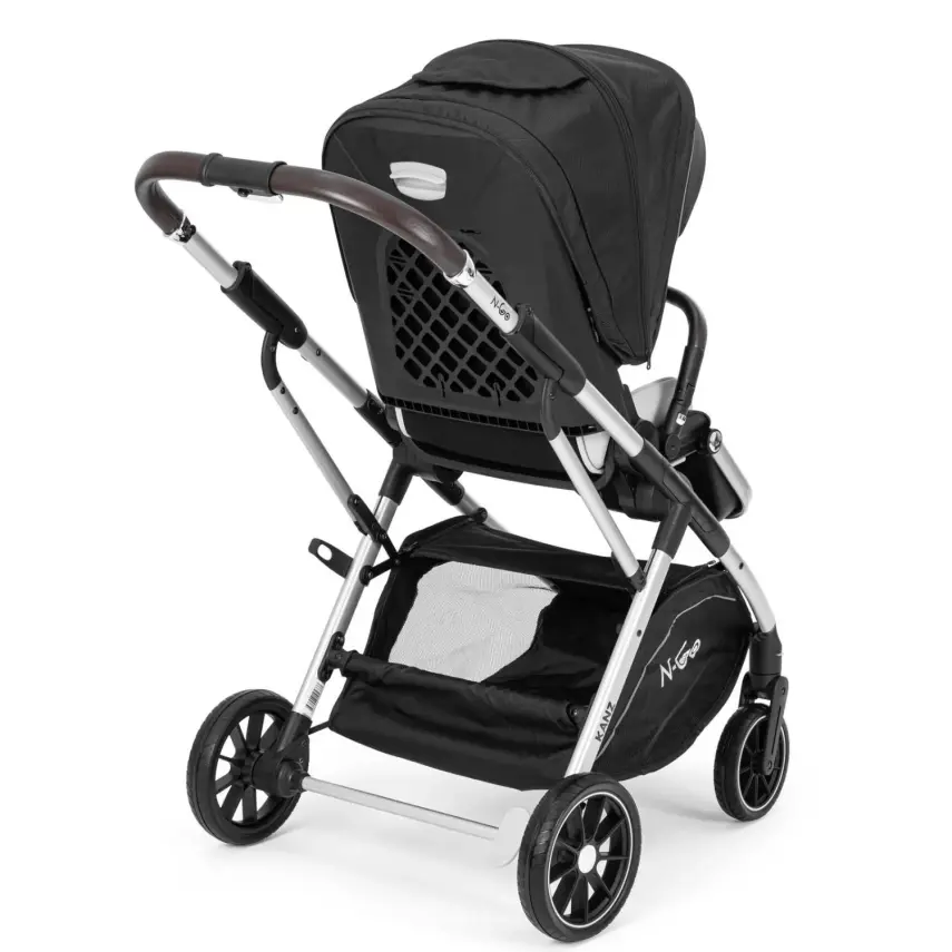 Kanz N-Go Çift Yönlü Tek Elle Katlanabilen  Travel Sistem Bebek Arabası Siyah - 3