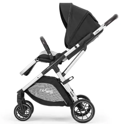 Kanz N-Go Çift Yönlü Tek Elle Katlanabilen  Travel Sistem Bebek Arabası Siyah - 6