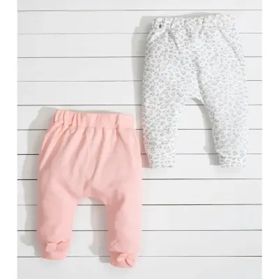 Kanz Pantolon Patiksiz 2li Leopar Pudra