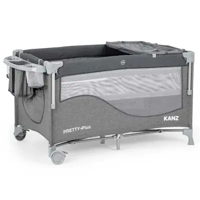 Kanz Pretty Plus Anne Yanı Park Yatak 70X120 Cm Füme 