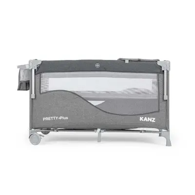 Kanz Pretty Plus Anne Yanı Park Yatak 70X120 Cm Füme  - 4