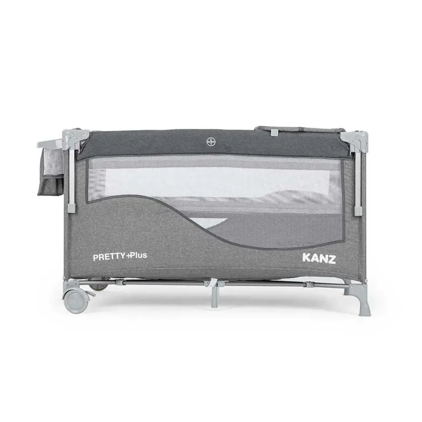 Kanz Pretty Plus Anne Yanı Park Yatak 70X120 Cm Füme  - 4