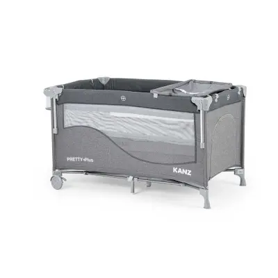 Kanz Pretty Plus Anne Yanı Park Yatak 70X120 Cm Füme  - 5