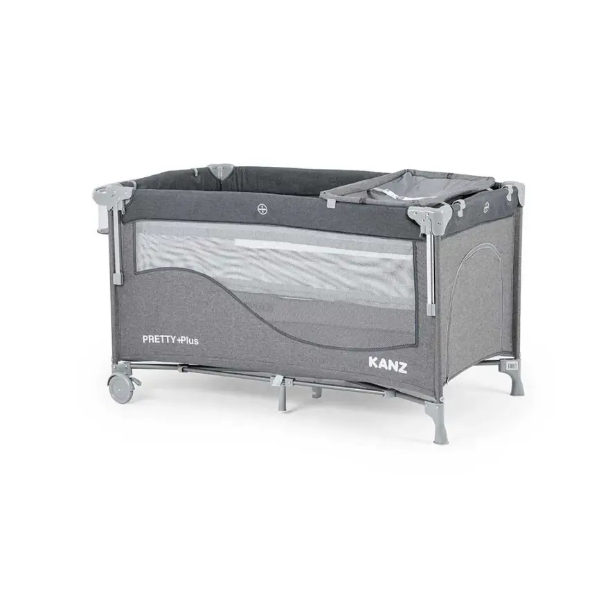 Kanz Pretty Plus Anne Yanı Park Yatak 70X120 Cm Füme  - 5