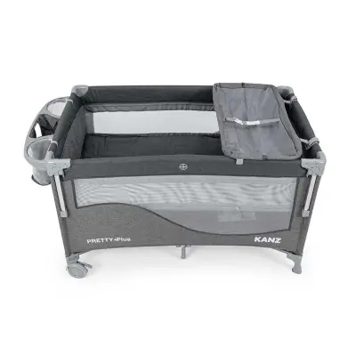 Kanz Pretty Plus Anne Yanı Park Yatak 70X120 Cm Füme  - 6