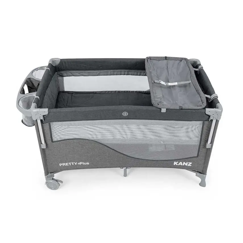 Kanz Pretty Plus Anne Yanı Park Yatak 70X120 Cm Füme  - 6