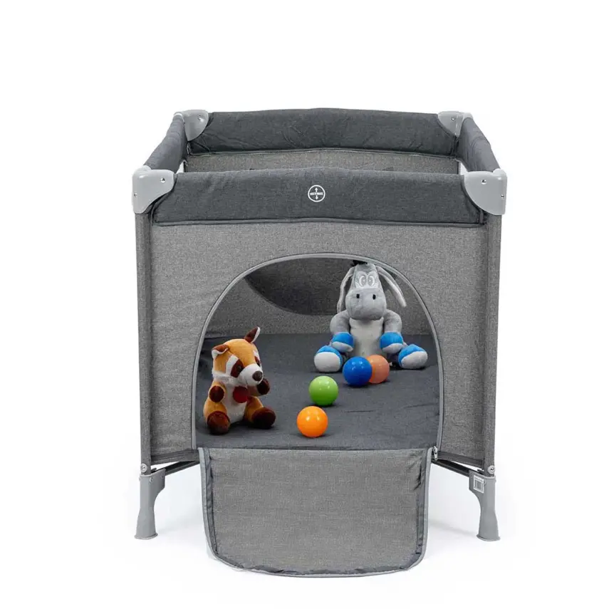 Kanz Pretty Plus Anne Yanı Park Yatak 70X120 Cm Füme  - 9