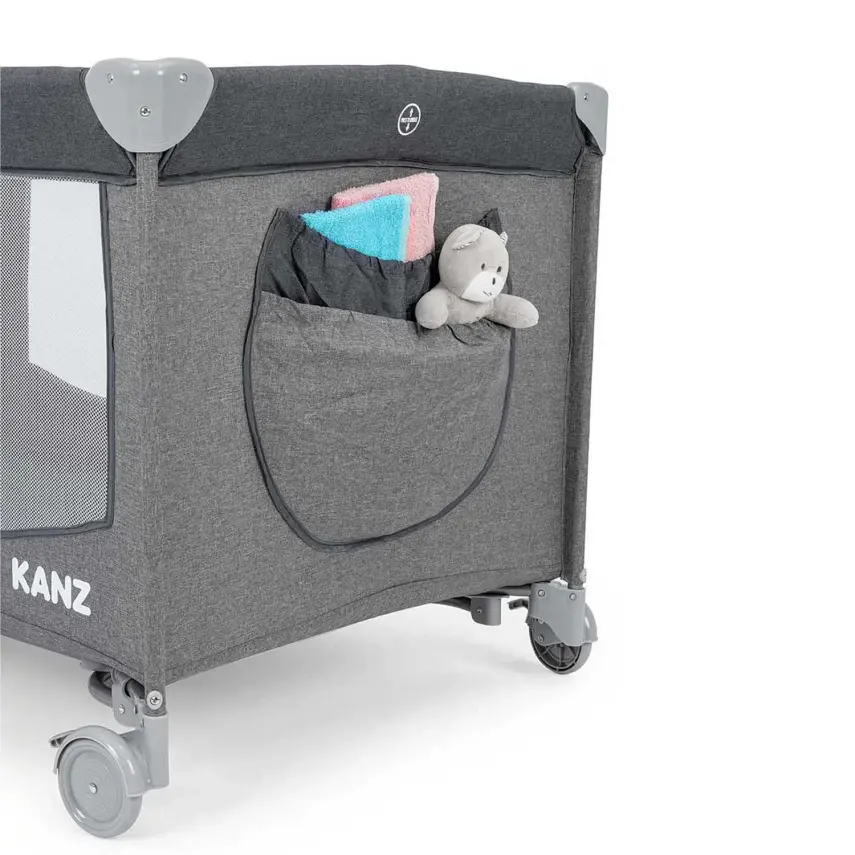 Kanz Pretty Plus Anne Yanı Park Yatak 70X120 Cm Füme  - 11