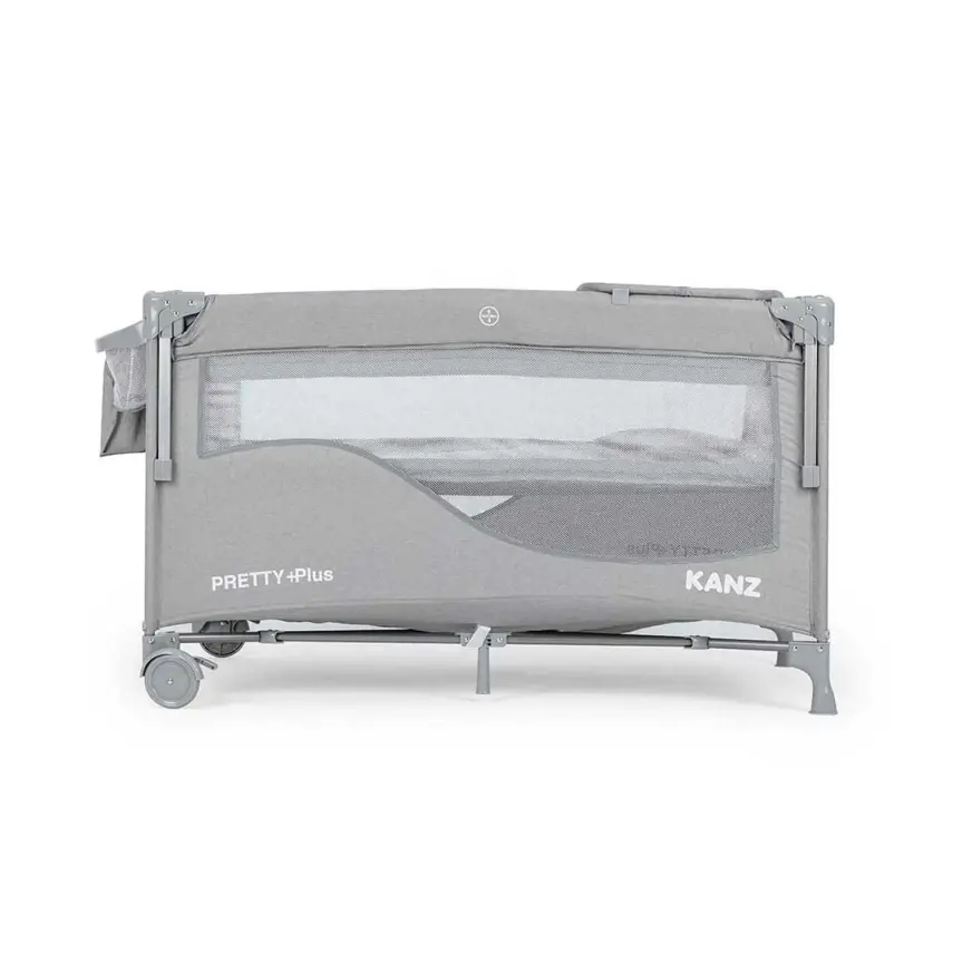 Kanz Pretty Plus Anne Yanı Park Yatak 70X120 Cm Gri  - 4