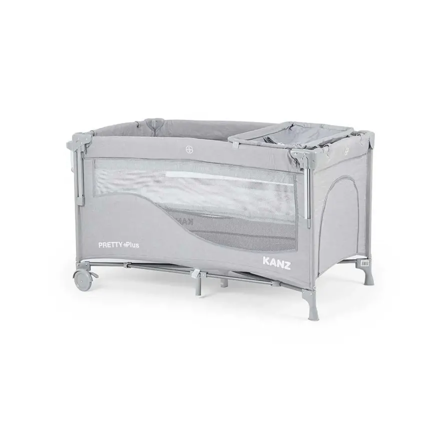 Kanz Pretty Plus Anne Yanı Park Yatak 70X120 Cm Gri  - 7