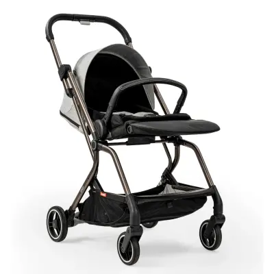 Kanz Smart Çift Yönlü Tek Elle Kapanır Kompakt Travel Sistem Bebek Arabası Gri - 4