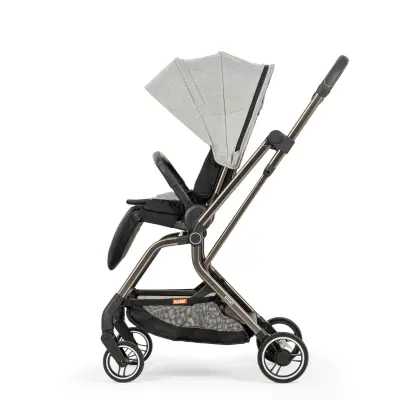 Kanz Smart Çift Yönlü Tek Elle Kapanır Kompakt Travel Sistem Bebek Arabası Gri - 11
