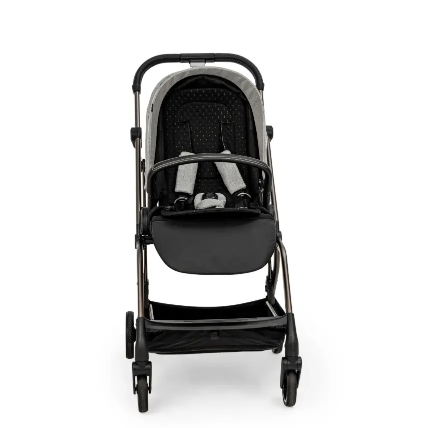 Kanz Smart Çift Yönlü Tek Elle Kapanır Kompakt Travel Sistem Bebek Arabası Gri - 12