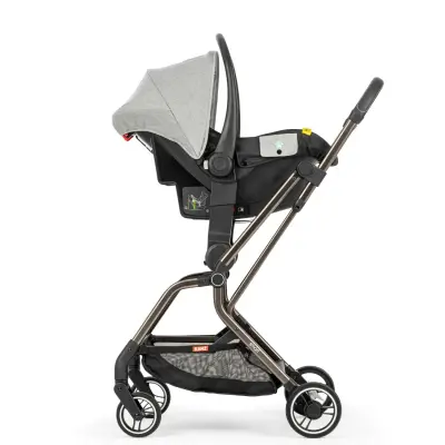 Kanz Smart Çift Yönlü Tek Elle Kapanır Kompakt Travel Sistem Bebek Arabası Gri - 14