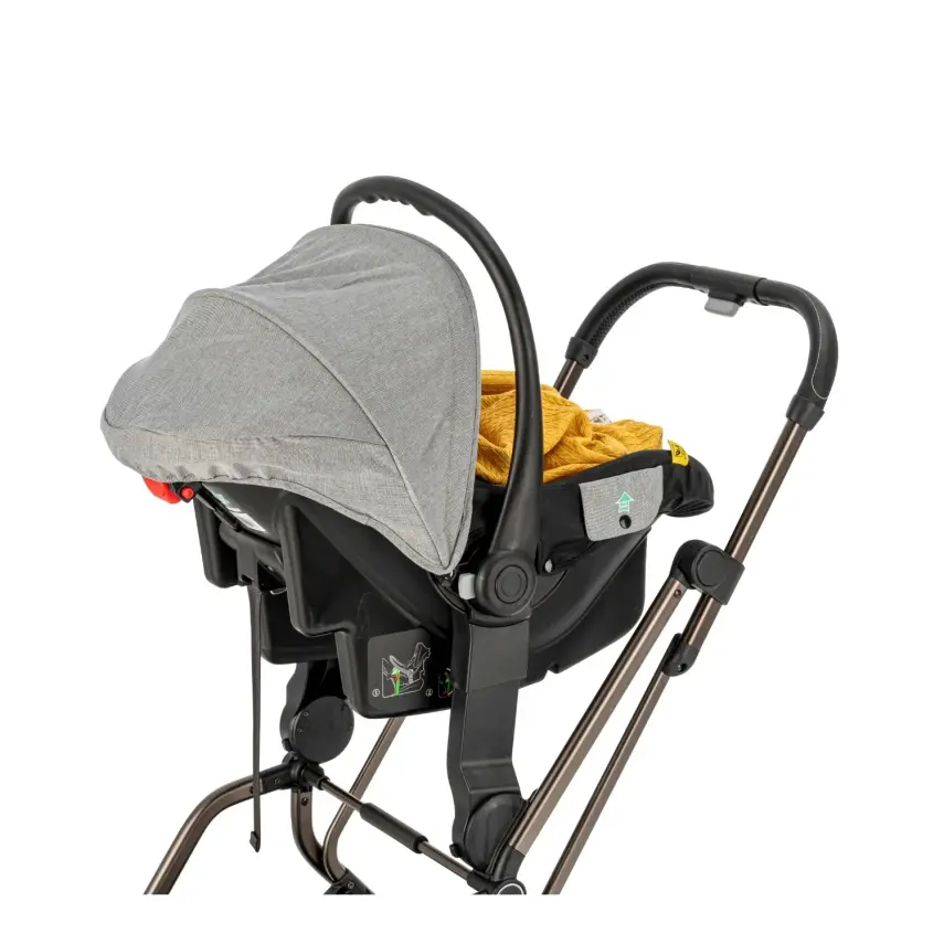 Kanz Smart Çift Yönlü Tek Elle Kapanır Kompakt Travel Sistem Bebek Arabası Gri - 28