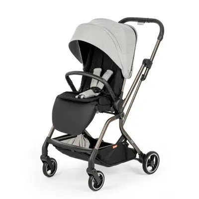 Kanz Smart Çift Yönlü Tek Elle Kapanır Kompakt Travel Sistem Bebek Arabası Gri - 3