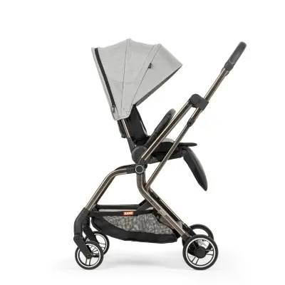 Kanz Smart Çift Yönlü Tek Elle Kapanır Kompakt Travel Sistem Bebek Arabası Gri - 18