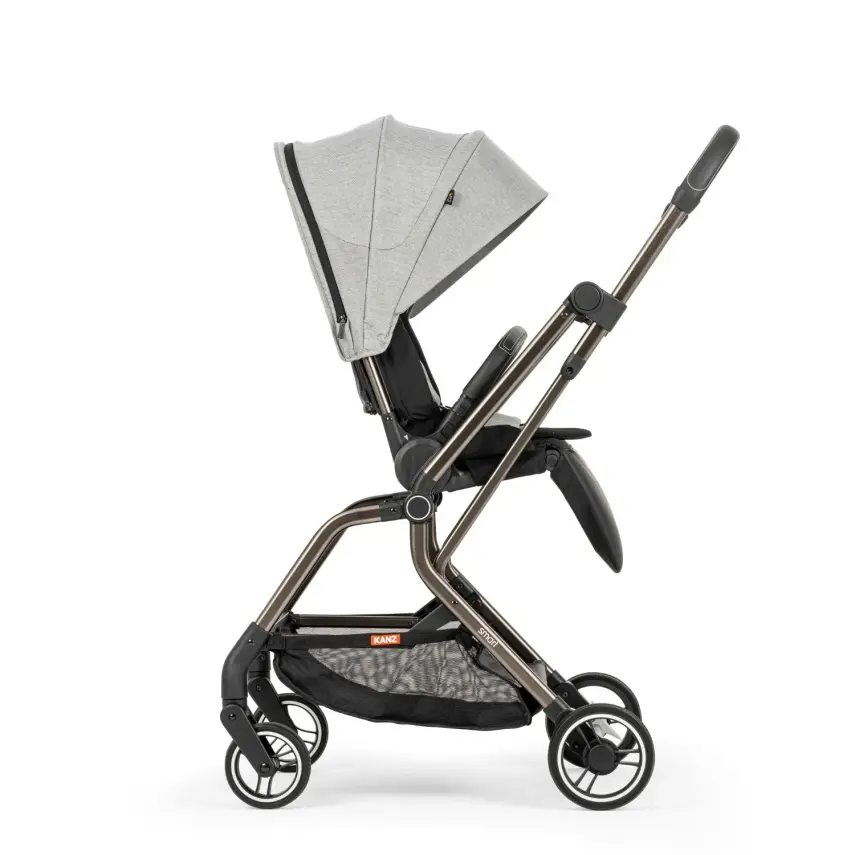 Kanz Smart Çift Yönlü Tek Elle Kapanır Kompakt Travel Sistem Bebek Arabası Gri - 18