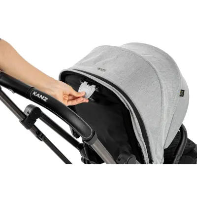 Kanz Smart Çift Yönlü Tek Elle Kapanır Kompakt Travel Sistem Bebek Arabası Gri - 40