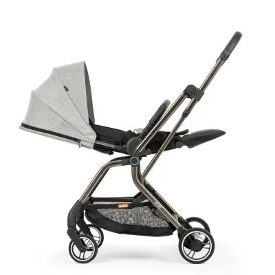 Kanz Smart Çift Yönlü Tek Elle Kapanır Kompakt Travel Sistem Bebek Arabası Gri - 21