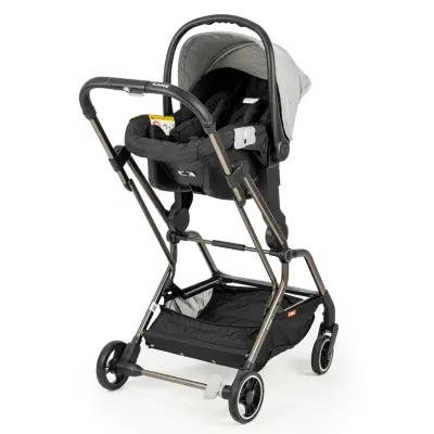 Kanz Smart Çift Yönlü Tek Elle Kapanır Kompakt Travel Sistem Bebek Arabası Gri - 5