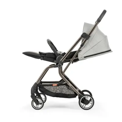 Kanz Smart Çift Yönlü Tek Elle Kapanır Kompakt Travel Sistem Bebek Arabası Gri - 9