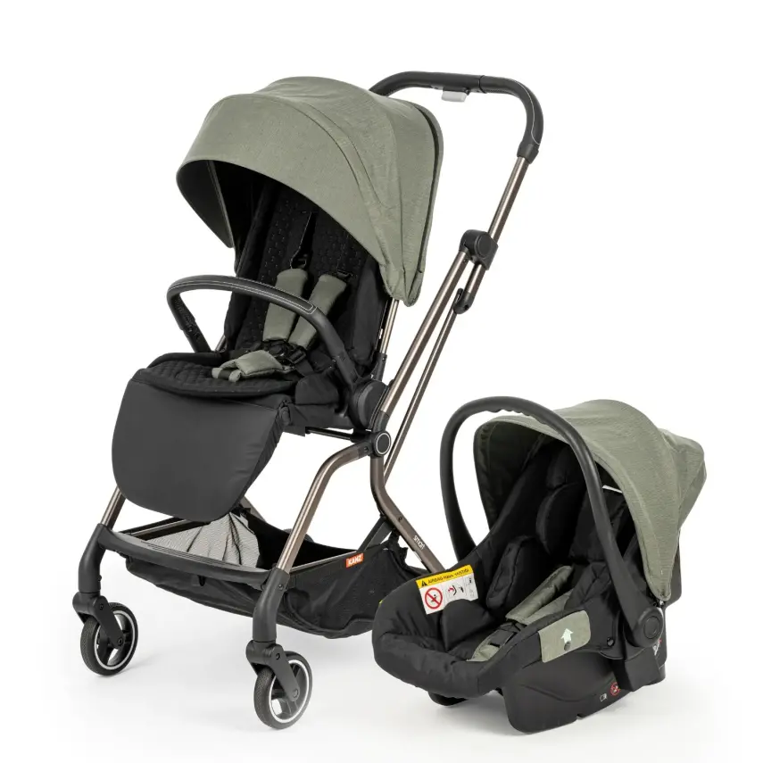 Kanz Smart Çift Yönlü Tek Elle Kapanır Kompakt Travel Sistem Bebek Arabası Yeşil - 1