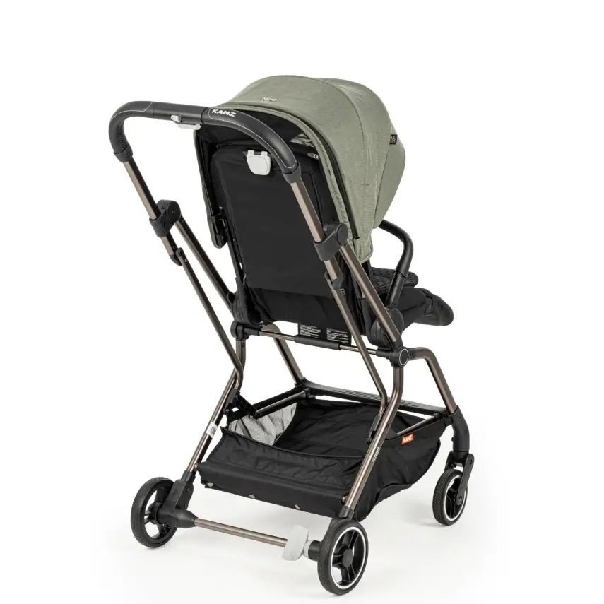Kanz Smart Çift Yönlü Tek Elle Kapanır Kompakt Travel Sistem Bebek Arabası Yeşil - 5