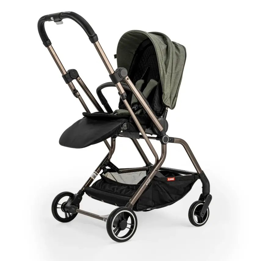 Kanz Smart Çift Yönlü Tek Elle Kapanır Kompakt Travel Sistem Bebek Arabası Yeşil - 26