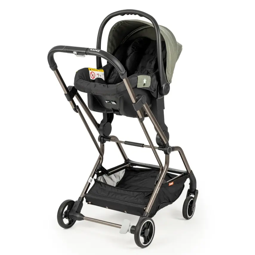 Kanz Smart Çift Yönlü Tek Elle Kapanır Kompakt Travel Sistem Bebek Arabası Yeşil - 7