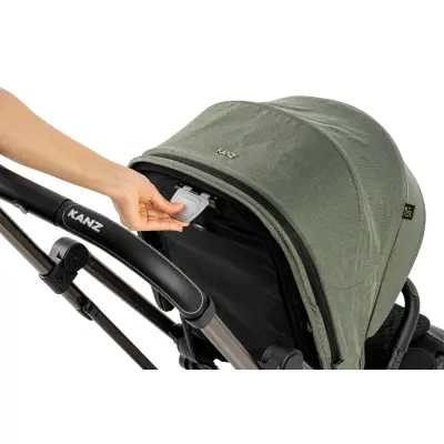 Kanz Smart Çift Yönlü Tek Elle Kapanır Kompakt Travel Sistem Bebek Arabası Yeşil - 33