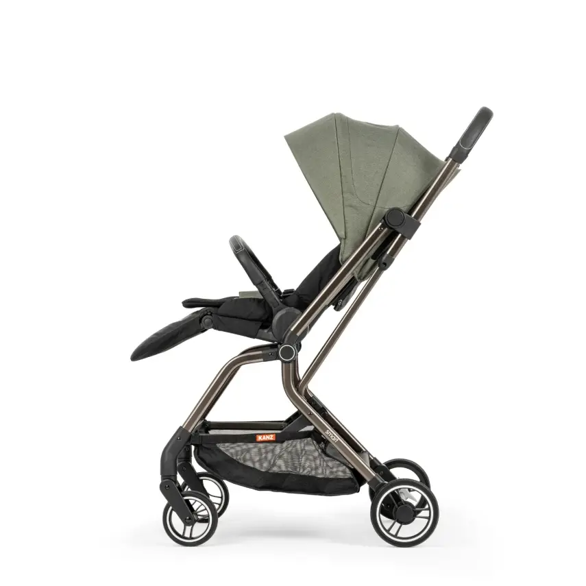 Kanz Smart Çift Yönlü Tek Elle Kapanır Kompakt Travel Sistem Bebek Arabası Yeşil - 11