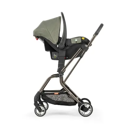 Kanz Smart Çift Yönlü Tek Elle Kapanır Kompakt Travel Sistem Bebek Arabası Yeşil - 6