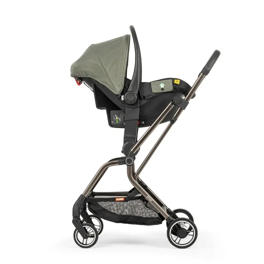 Kanz Smart Çift Yönlü Tek Elle Kapanır Kompakt Travel Sistem Bebek Arabası Yeşil - 6