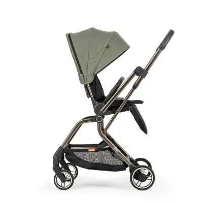 Kanz Smart Çift Yönlü Tek Elle Kapanır Kompakt Travel Sistem Bebek Arabası Yeşil - 10