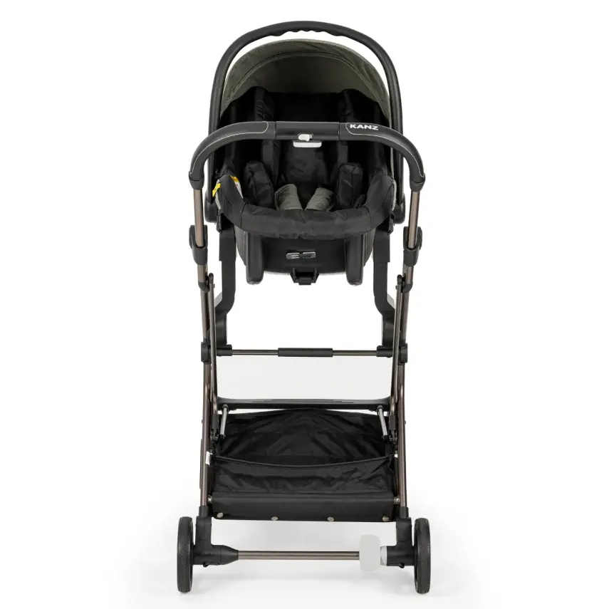 Kanz Smart Çift Yönlü Tek Elle Kapanır Kompakt Travel Sistem Bebek Arabası Yeşil - 14