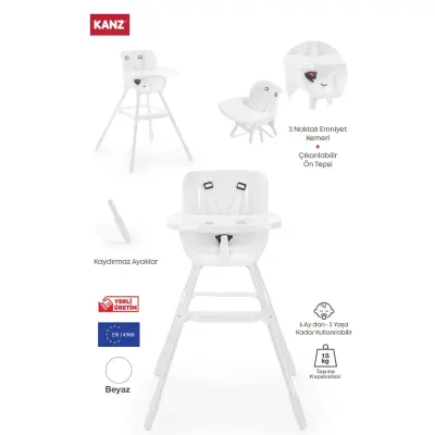 Kanz Tokyo Basic Mama Sandalyesi Beyaz