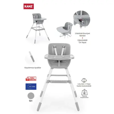 Kanz Tokyo Basic Mama Sandalyesi Gri