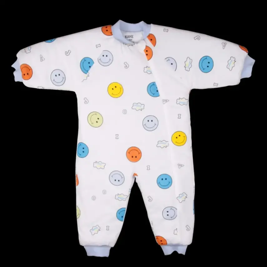 Kanz Uyku Tulumu Gülen Yüz Desenli Mavi - 1