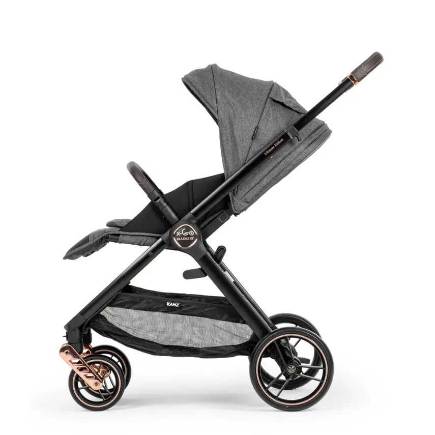 Kanz X-Go Ultimate Çift Yönlü Travel Sistem-Seyahat Sistem Bebek Arabası Rose Gold Gri - 20