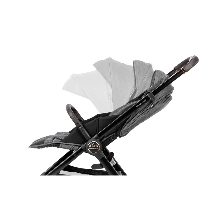 Kanz X-Go Ultimate Çift Yönlü Travel Sistem-Seyahat Sistem Bebek Arabası Rose Gold Gri - 23