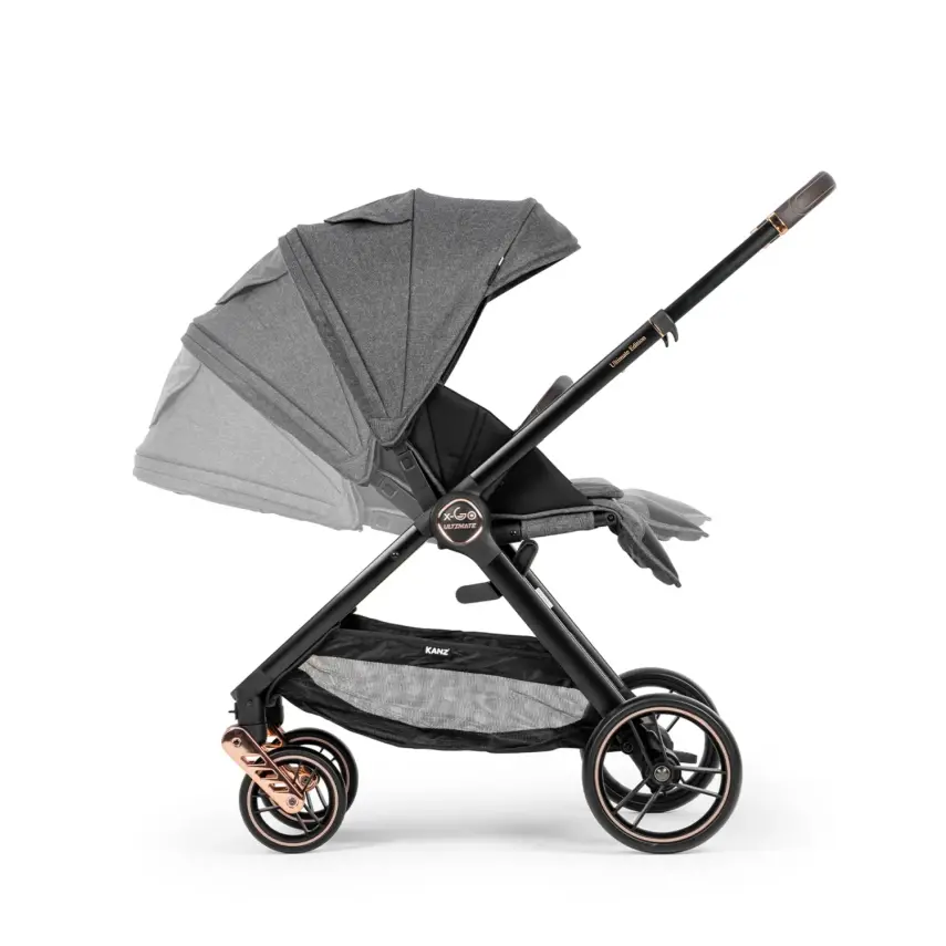 Kanz X-Go Ultimate Çift Yönlü Travel Sistem-Seyahat Sistem Bebek Arabası Rose Gold Gri - 8