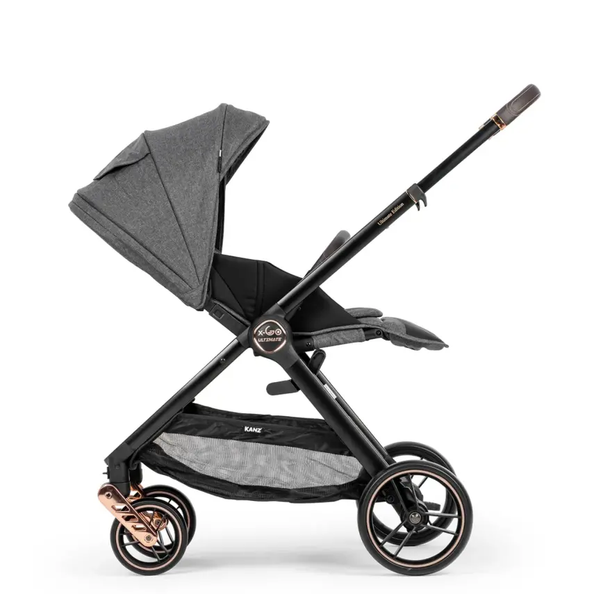 Kanz X-Go Ultimate Çift Yönlü Travel Sistem-Seyahat Sistem Bebek Arabası Rose Gold Gri - 7
