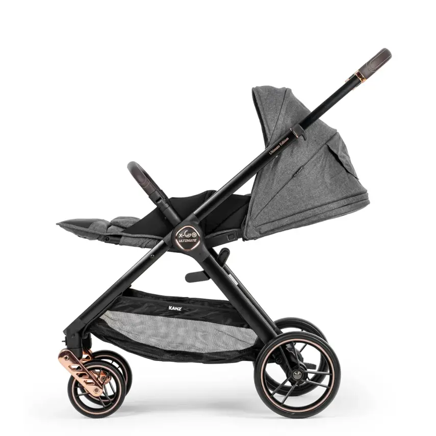 Kanz X-Go Ultimate Çift Yönlü Travel Sistem-Seyahat Sistem Bebek Arabası Rose Gold Gri - 34