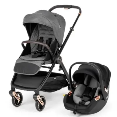 Kanz X-Go Ultimate Çift Yönlü Travel Sistem-Seyahat Sistem Bebek Arabası Rose Gold Gri