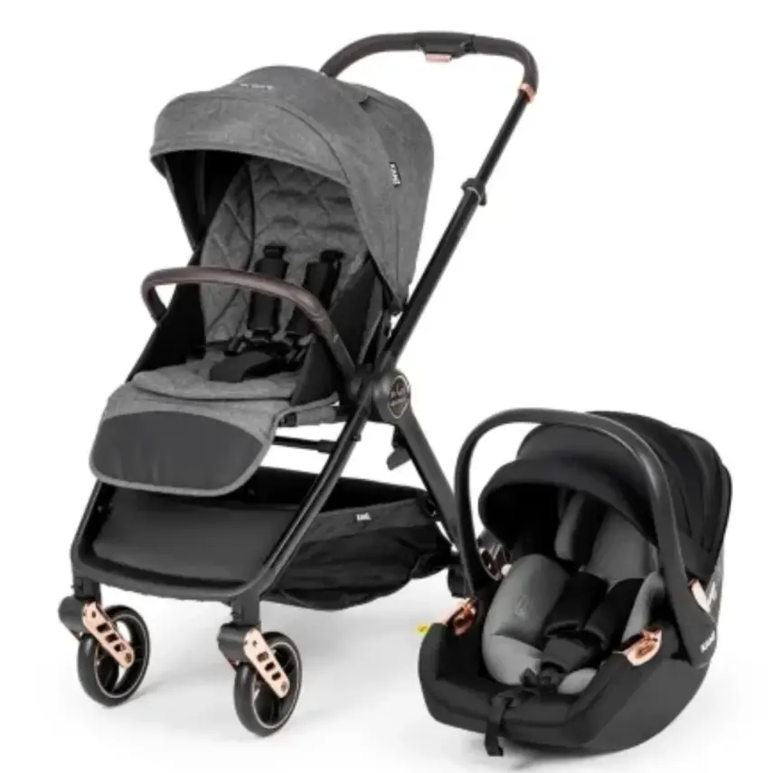 Kanz X-Go Ultimate Çift Yönlü Travel Sistem-Seyahat Sistem Bebek Arabası Rose Gold Gri - 1