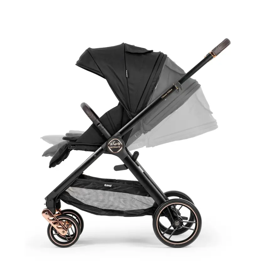 Kanz X-Go Ultimate Çift Yönlü Travel Sistem-Seyahat Sistem Bebek Arabası Rose Gold Siyah   - 18