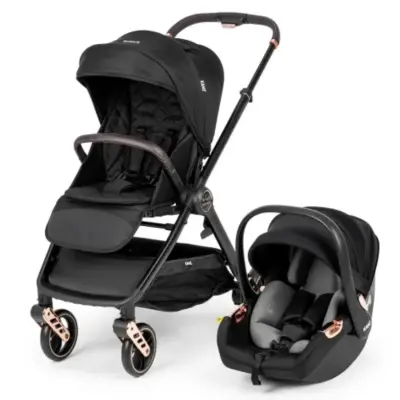 Kanz X-Go Ultimate Çift Yönlü Travel Sistem-Seyahat Sistem Bebek Arabası Rose Gold Siyah   - 2