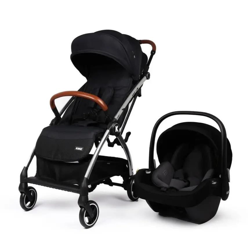 Kanz Xflip Tek Elle Kapanabilir Kompakt Travel Sistem Bebek Arabası Deeply Black - 1