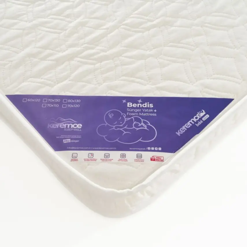 Keremce Bendis Lüks Sünger Oyun Parkı Yatağı 10x60x120 cm - 5